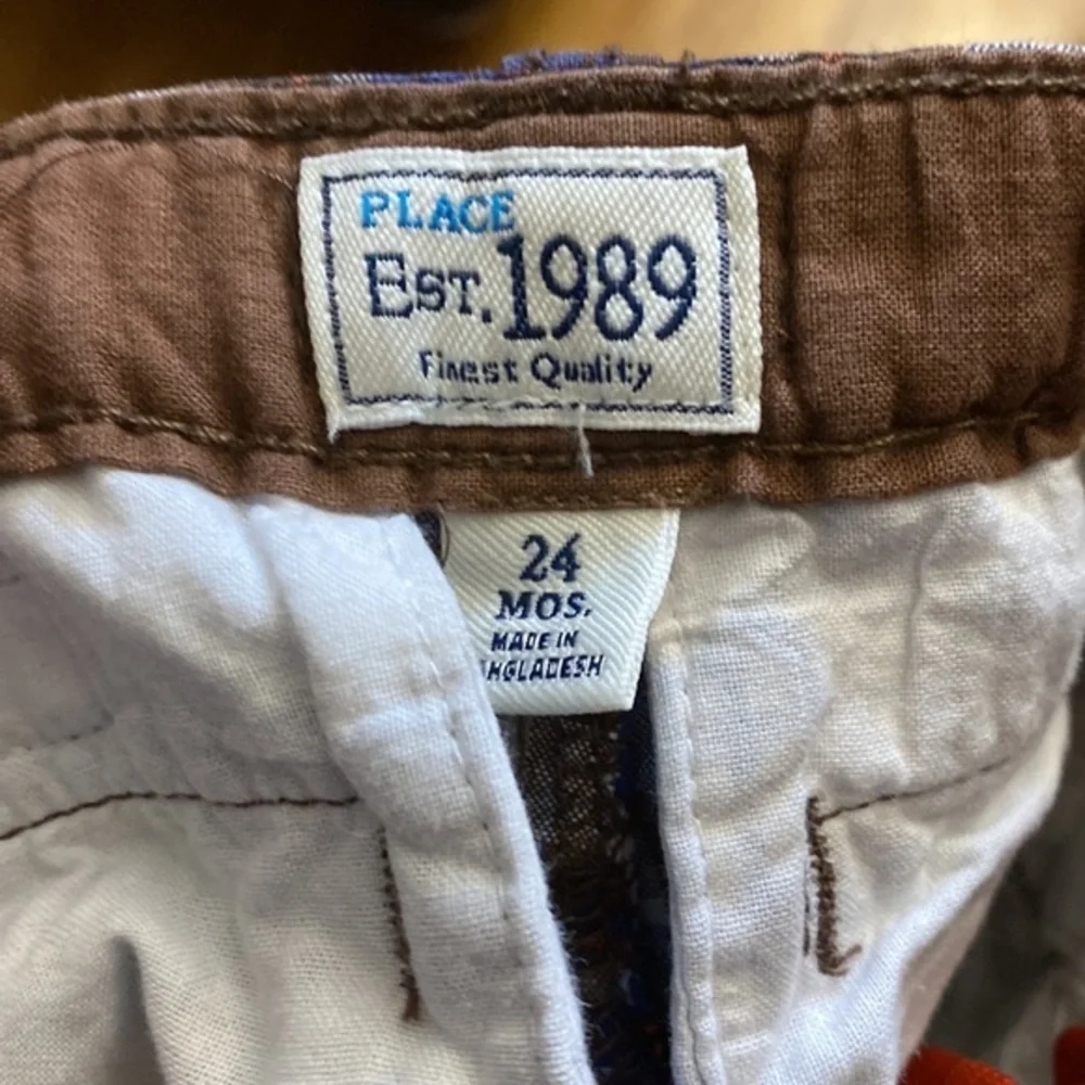 The Children’s Place Blue Brown Plaid Shorts 24M